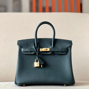 H BIRKIN 25 TOGO VERT CYPRESS LEATHER GOLD HARDWARE 25CM