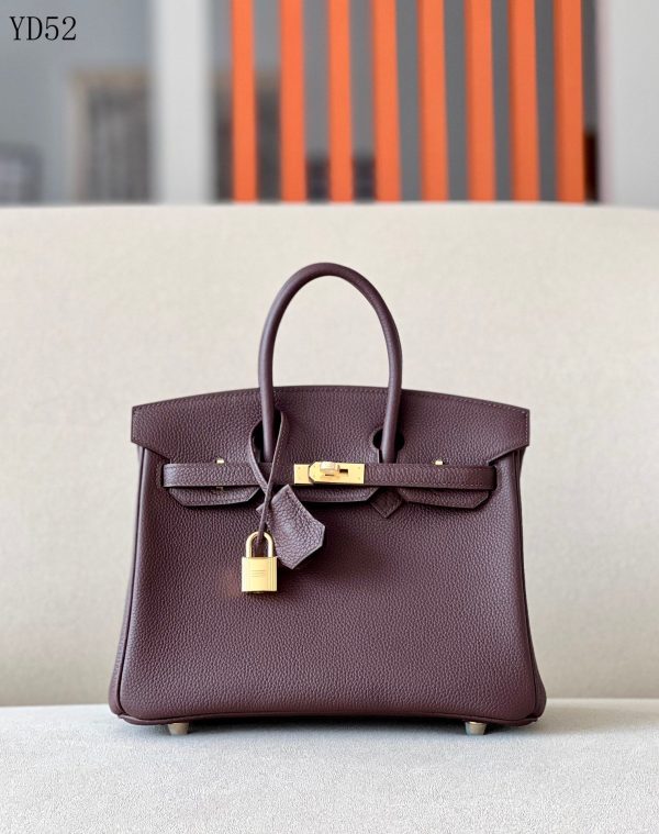 H BIRKIN 25 TOGO CHOCOLATE LEATHER GOLD HARDWARE 25CM