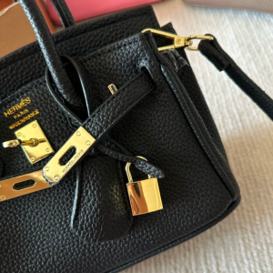 H BIRKIN 20 TOGO BLACK 20CM