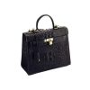 H KELLY CROCODILE BLACK 25CM