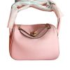 H LINDY MINI BAG ROSE SAKURA WITH GOLD HARDWARE 19CM