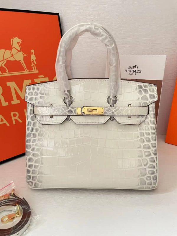 H BIRKIN 30 CROCODILE HIMALAYA GOLD HARDWARE 30CM