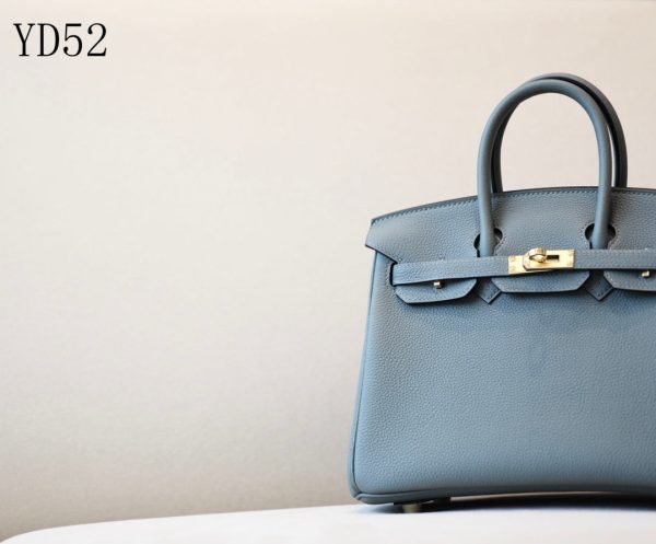 H BIRKIN 25 TOGO STONE BLUE LEATHER GOLD HARDWARE 25CM