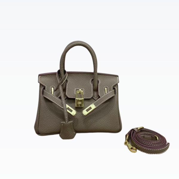 H BIRKIN MINI GOLD HARDWARE EPSOM DARK BEIGE 20CM