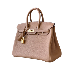 H BIRKIN 25 TOGO GOLD BROWN LEATHER GOLD HARDWARE 25CM