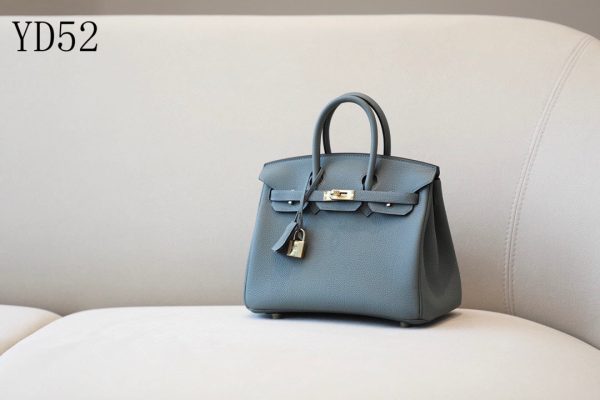 H BIRKIN 25 TOGO STONE BLUE LEATHER GOLD HARDWARE 25CM