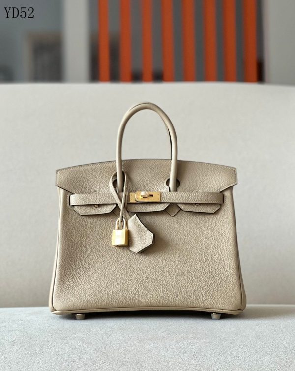 H BIRKIN 25 TOGO BEIGE LEATHER GOLD HARDWARE 25CM